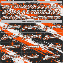 Laden Sie das Bild in den Galerie-Viewer, Custom Black White-Orange Brush Stroke Splatter Starburst Performance T-Shirt