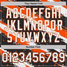 Laden Sie das Bild in den Galerie-Viewer, Custom Black White-Orange Brush Stroke Splatter Starburst Performance T-Shirt