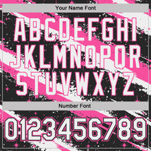 Laden Sie das Bild in den Galerie-Viewer, Custom Black White-Pink Brush Stroke Splatter Starburst Performance T-Shirt