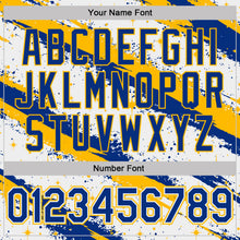 Charger l'image dans la galerie, Custom White Royal-Gold Brush Stroke Splatter Starburst Performance T-Shirt