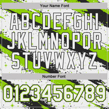 Charger l'image dans la galerie, Custom White Neon Green-Black Brush Stroke Splatter Starburst Performance T-Shirt