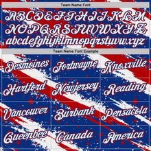 Загрузить изображение в средство просмотра галереи, Custom Royal White-Red Brush Stroke Splatter Starburst Performance T-Shirt
