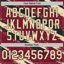 Charger l'image dans la galerie, Custom Crimson Cream-Black Brush Stroke Splatter Starburst Performance T-Shirt