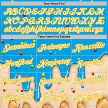 Laden Sie das Bild in den Galerie-Viewer, Custom Sky Blue Cream-Gold Ice Cream Waffle Foodie Dessert Performance T-Shirt