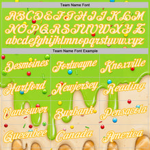 Laden Sie das Bild in den Galerie-Viewer, Custom Neon Green Cream-Gold Ice Cream Waffle Foodie Dessert Performance T-Shirt