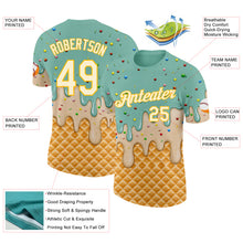 Charger l'image dans la galerie, Custom Ice Blue Cream-Gold Ice Cream Waffle Foodie Dessert Performance T-Shirt