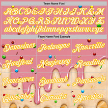 Laden Sie das Bild in den Galerie-Viewer, Custom Medium Pink Cream-Gold Ice Cream Waffle Foodie Dessert Performance T-Shirt
