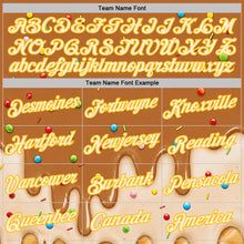 Charger l'image dans la galerie, Custom Chocolate Brown Cream-Gold Ice Cream Waffle Foodie Dessert Performance T-Shirt