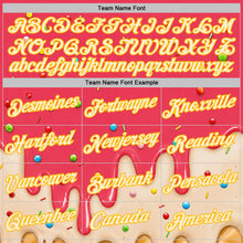 Charger l'image dans la galerie, Custom Coral Red Cream-Gold Ice Cream Waffle Foodie Dessert Performance T-Shirt