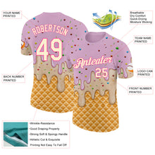 Charger l'image dans la galerie, Custom Light Pink Cream-Pink Ice Cream Waffle Foodie Dessert Performance T-Shirt