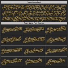 Load image into Gallery viewer, Custom Black-Old Gold Brush Stroke Splatter Performance T-Shirt