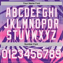Load image into Gallery viewer, Custom Purple White-Pink Lightning Gradient Dot Performance T-Shirt