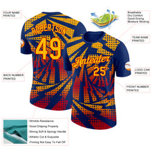 Load image into Gallery viewer, Custom Royal Gold-Red Lightning Gradient Dot Performance T-Shirt