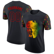 Загрузить изображение в средство просмотра галереи, Custom Black Red 3D Pattern Design Black History Month Africa Safari Performance T-Shirt