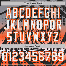 Load image into Gallery viewer, Custom Black White-Orange Lightning Gradient Dot Performance T-Shirt