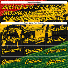 Load image into Gallery viewer, Custom Black Yellow 3D Pattern Design Black History Month Performance T-Shirt