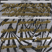 Laden Sie das Bild in den Galerie-Viewer, Custom Black Gray-Old Gold Lightning Gradient Dot Performance T-Shirt