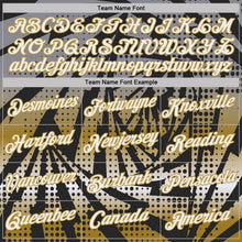 Load image into Gallery viewer, Custom Black White-Old Gold Lightning Gradient Dot Performance T-Shirt