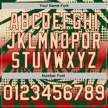 Load image into Gallery viewer, Custom Green Cream-Red Lightning Gradient Dot Performance T-Shirt