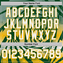 Load image into Gallery viewer, Custom Green White-Gold Lightning Gradient Dot Performance T-Shirt