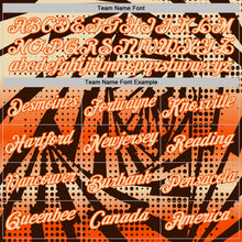 Load image into Gallery viewer, Custom Brown Cream-Orange Lightning Gradient Dot Performance T-Shirt