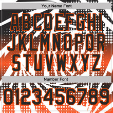 Load image into Gallery viewer, Custom White Black-Orange Lightning Gradient Dot Performance T-Shirt