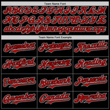 Laden Sie das Bild in den Galerie-Viewer, Custom Black USA Flag White-Red Authentic Baseball Jersey