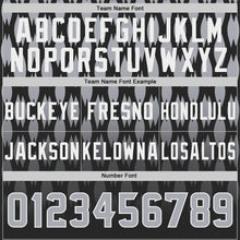 Load image into Gallery viewer, Custom Black Gray-White Authentic Geometric Pixel Grid Fade Football Jersey