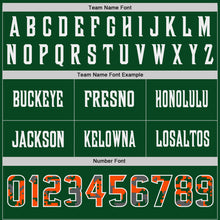 Load image into Gallery viewer, Custom Green Camo White-Orange Authentic Digital Camouflage Panel Football Jersey