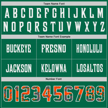 Charger l'image dans la galerie, Custom Kelly Green Camo White-Orange Authentic Digital Camouflage Panel Football Jersey
