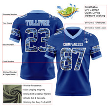 Charger l'image dans la galerie, Custom Royal Camo White-Light Blue Authentic Digital Camouflage Panel Football Jersey