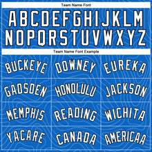 Загрузить изображение в средство просмотра галереи, Custom Blue Black-White Rounded Zigzag Lines Authentic City Edition Basketball Jersey