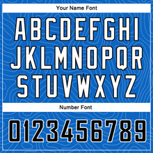 Загрузить изображение в средство просмотра галереи, Custom Blue Black-White Rounded Zigzag Lines Authentic City Edition Basketball Jersey