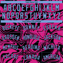 Загрузить изображение в средство просмотра галереи, Custom Pink Light Blue-Black 3D Pattern Design Abstract Psychedelic Liquid Wave Authentic Basketball Jersey