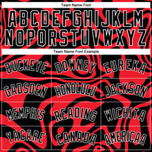 Load image into Gallery viewer, Custom Red Black-White 3D Pattern Design Abstract Psychedelic Liquid Wave Authentic Basketball Jersey