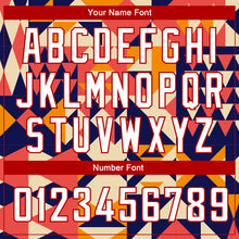 Загрузить изображение в средство просмотра галереи, Custom Navy White-Red 3D Pattern Design Geometric Shapes Authentic Basketball Jersey