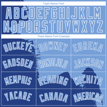 Load image into Gallery viewer, Custom Light Blue White 3D Pattern Design Abstract Grunge Halftone Art Authentic Basketball Jersey