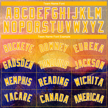 Load image into Gallery viewer, Custom Gold White 3D Pattern Design Landscape At Sunset Watercolor Style Authentic Basketball Jersey