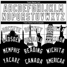 Загрузить изображение в средство просмотра галереи, Custom White Black Holiday Travel Monuments Silhouette Authentic City Edition Basketball Jersey