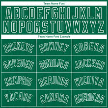 Charger l'image dans la galerie, Custom Kelly Green White Geometric Shapes And Side Stripes Authentic City Edition Basketball Jersey