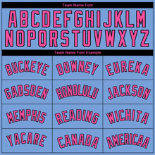 Загрузить изображение в средство просмотра галереи, Custom Light Blue Pink-Black Side Panel Abstract Lines Authentic City Edition Basketball Jersey