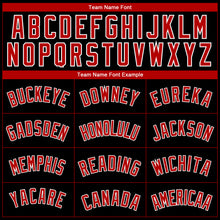 Загрузить изображение в средство просмотра галереи, Custom Black Red-White Side Panel Abstract Lines Authentic City Edition Basketball Jersey