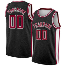 Charger l'image dans la galerie, Custom Black Maroon-White Flower Authentic City Edition Basketball Jersey