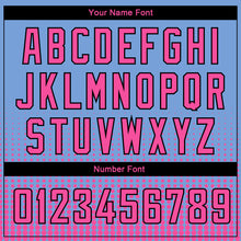 Charger l'image dans la galerie, Custom Light Blue Pink-Black Halftone Authentic City Edition Basketball Jersey