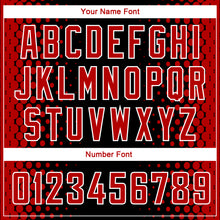 Charger l'image dans la galerie, Custom Black Red-White Halftone Authentic City Edition Basketball Jersey
