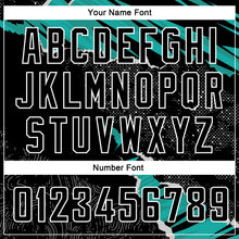 Загрузить изображение в средство просмотра галереи, Custom Black Aqua-White 3D Pattern Design Torn Paper Style Authentic Basketball Jersey