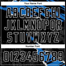 Загрузить изображение в средство просмотра галереи, Custom Black Blue-White 3D Pattern Design Torn Paper Style Authentic Basketball Jersey