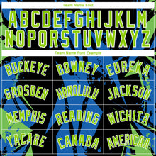 Загрузить изображение в средство просмотра галереи, Custom Black Neon Green-Blue 3D Pattern Design Geometric Shapes Authentic Basketball Jersey