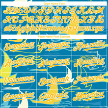 Загрузить изображение в средство просмотра галереи, Custom Panther Blue Gold-White 3D Pattern Design Sailing Boats Authentic Baseball Jersey
