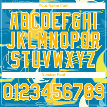 Загрузить изображение в средство просмотра галереи, Custom Panther Blue Gold-White 3D Pattern Design Sailing Boats Authentic Baseball Jersey